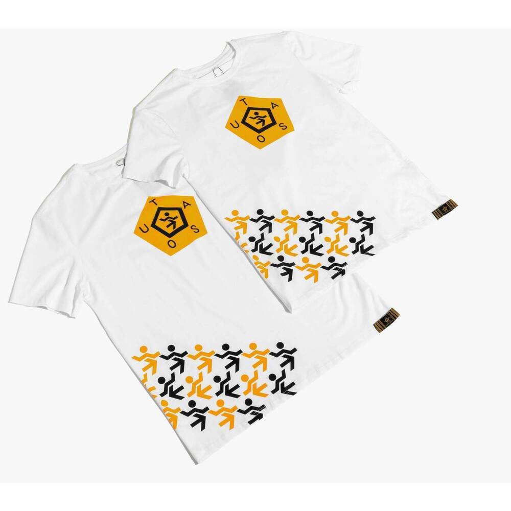 NEW THE ATHLETIC SIDE OF US logo printed t-shirt – organic cotton unisex tee in - Picture 8 of 9